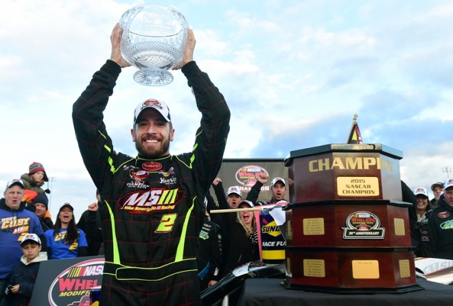 <> during the NASCAR Whelen Modified Tour SUNOCO World Series 150 at Thompson Speedway on October 18, 2015 in Thompson, Connecticut.