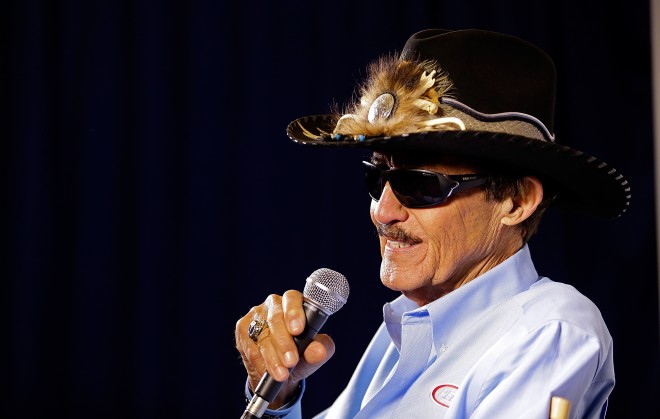 CHARLOTTE, NC - JANUARY 20: Car owner Richard Petty faces reporters during the second day of the NASCAR 2016 Charlotte Motor Speedway Media Tour on January 20, 2016 in Charlotte, North Carolina. Photo Bob Leverone / NASCAR via Getty Images (Photo by Bob Leverone/NASCAR via Getty Images)