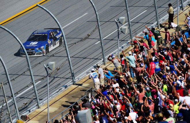 during the NASCAR Sprint Cup Series GEICO 500 at Talladega Superspeedway on May 3, 2015 in Talladega, Alabama.