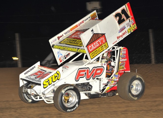 Grain Valley, MO native Brian Brown during Saturday night's Short Track Nationals at I-30 Speedway in Little Rock. Special to the Democrat-Gazette/JIMMY JONES