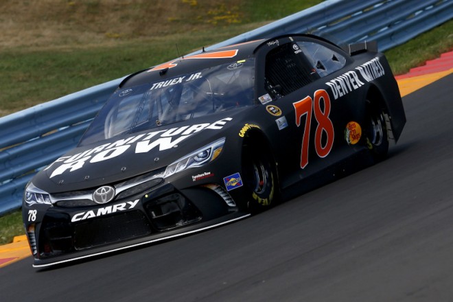 WATKINS GLEN, NY - AUGUST 05: Martin Truex Jr., driver of the #78 Furniture Row Toyota, drives during practice for the NASCAR Sprint Cup Series Cheez-It 355 at Watkins Glen International on August 5, 2016 in Watkins Glen, New York. (Photo by Jeff Zelevansky/NASCAR via Getty Images)