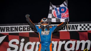WINDOM BREAKS THROUGH FOR FIRST MIDGET WIN AT THE BURG