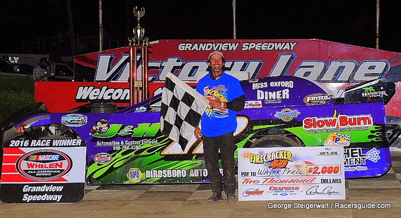 WAYNE PFEIL WINS GRANDVIEW SPEEDWAY FIRECRACKER 40 BRC LATE MODEL RACE ...