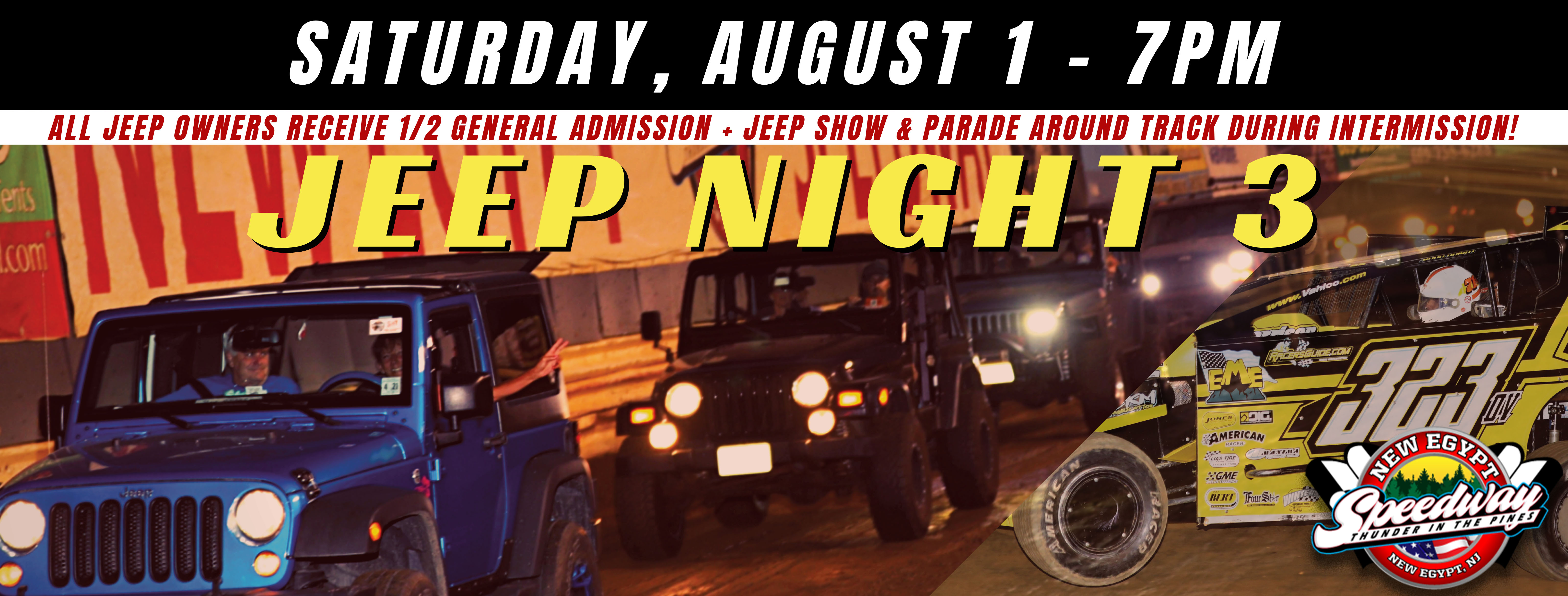 Jeep Night 3 Comes To New Egypt Speedway This Saturday Night August 1st; USAC East Coast Invades August 8th